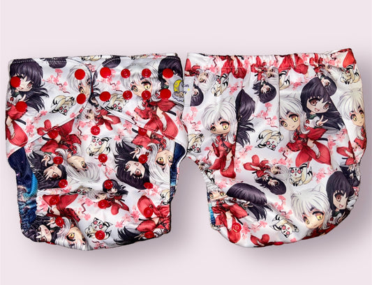 Inuyasha- Extended One Size Pocket Diaper